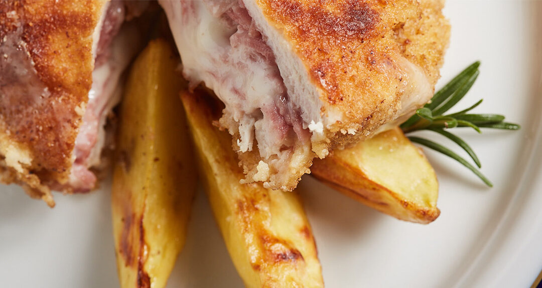 Cordon bleu with fontina and baked coppa