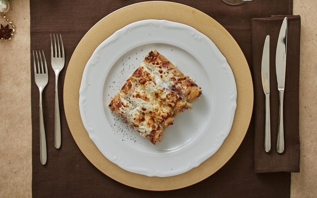 Cannelloni avec coppa cuite au four, ricotta et marjolaine