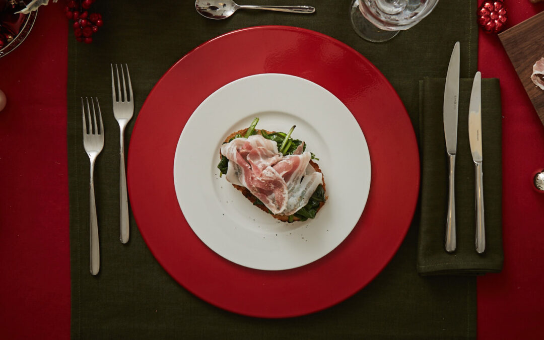 Crostone aux herbes et bacon rouleau