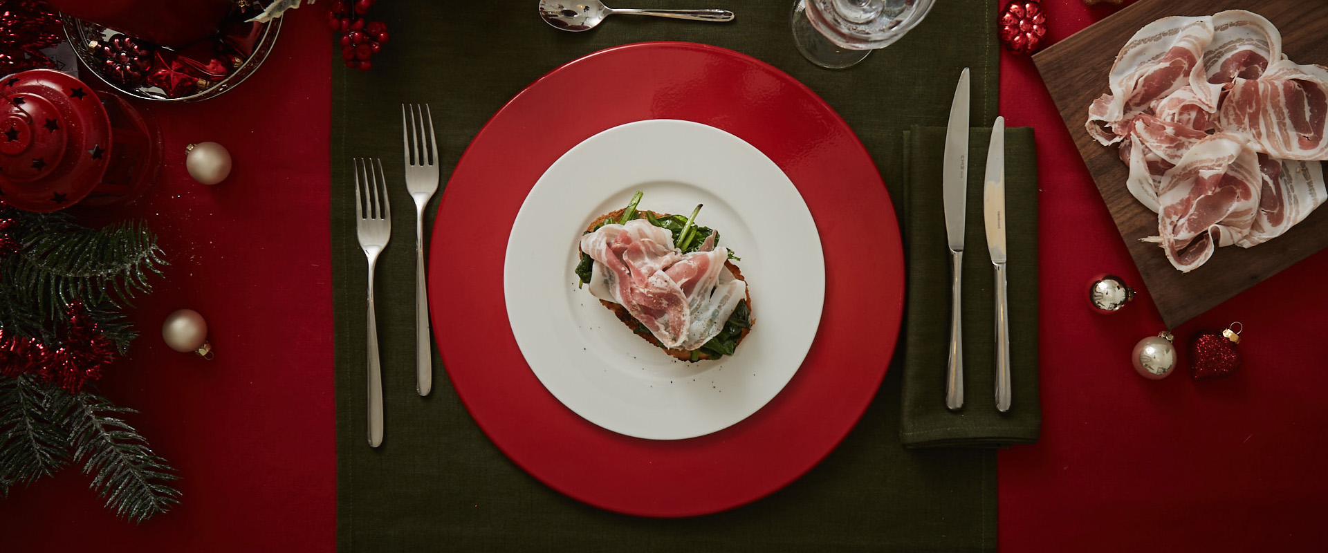 Crostone aux herbes et bacon rouleau