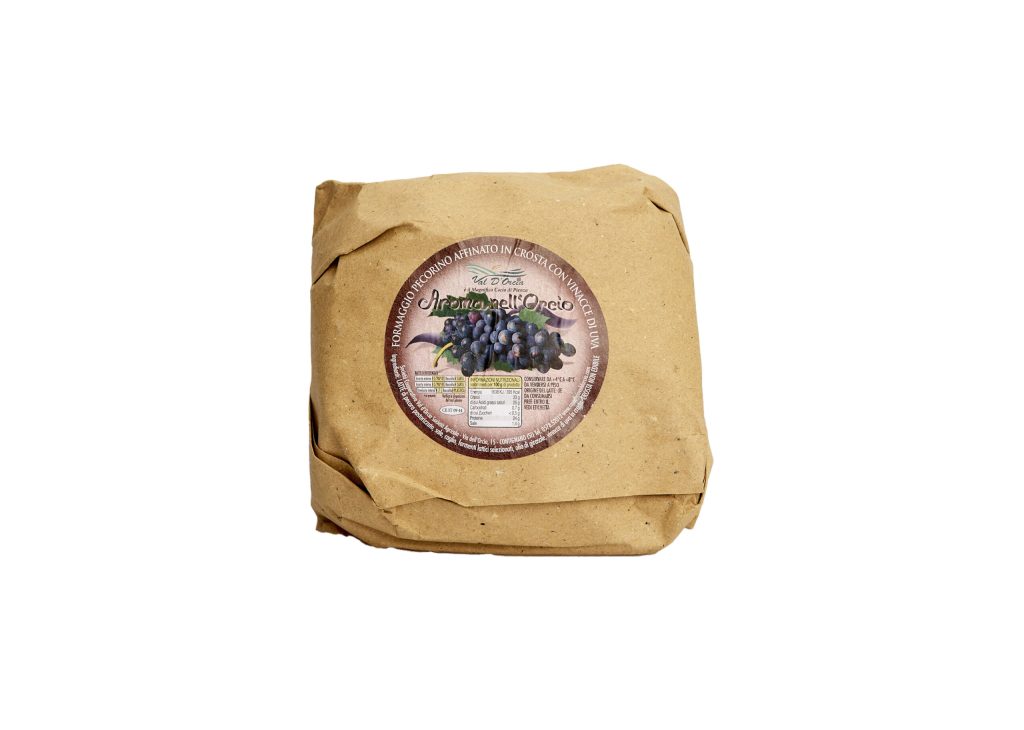 PECORINO CHEESE AGED UNDER MARC