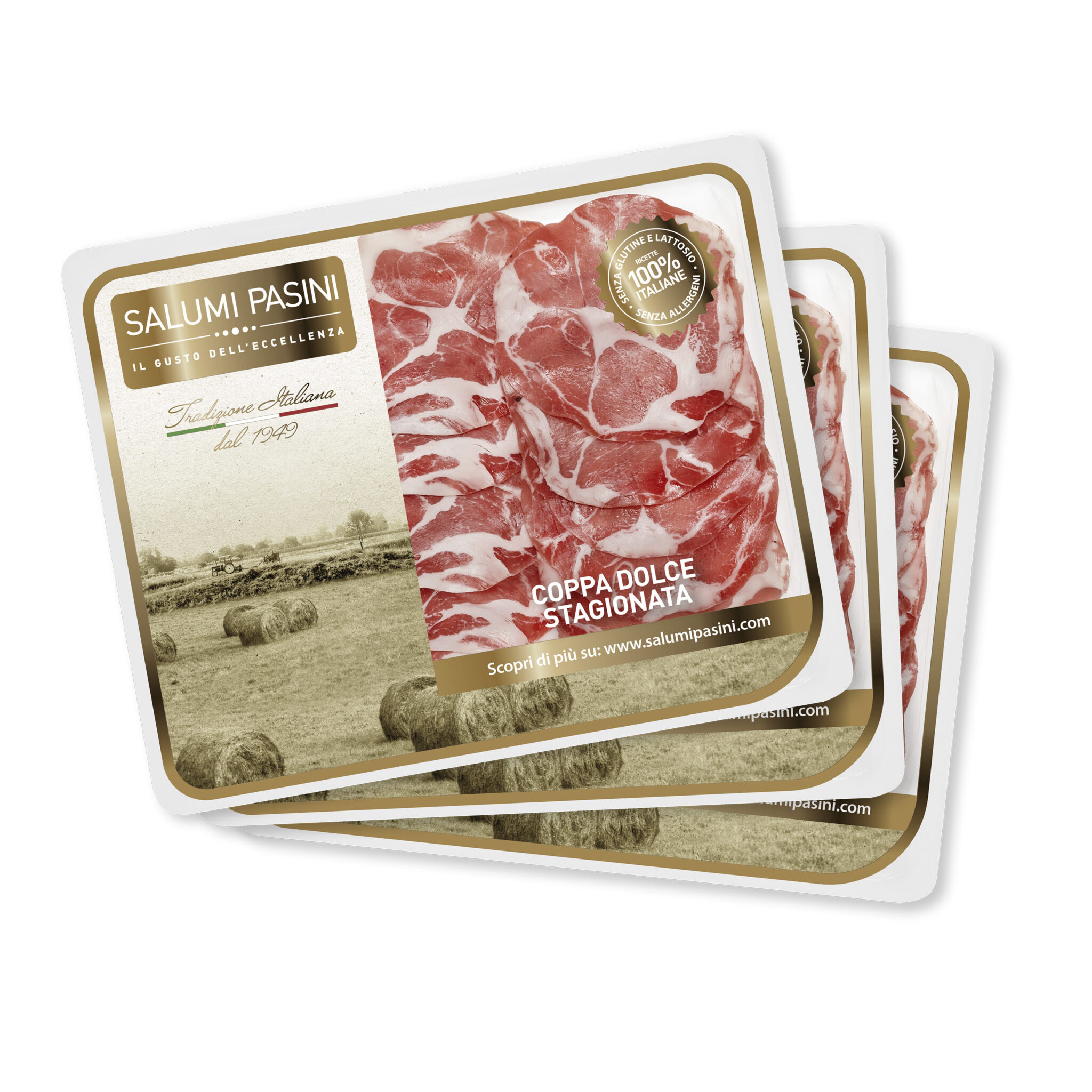 MILDE GEREIFTE COPPA-WURST IM DREIERPACK