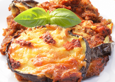 parmigiana melanzane scamorza pomodori