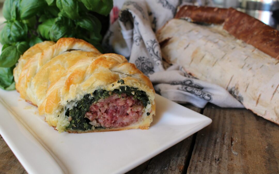 Cotechino en croûte avec épinards