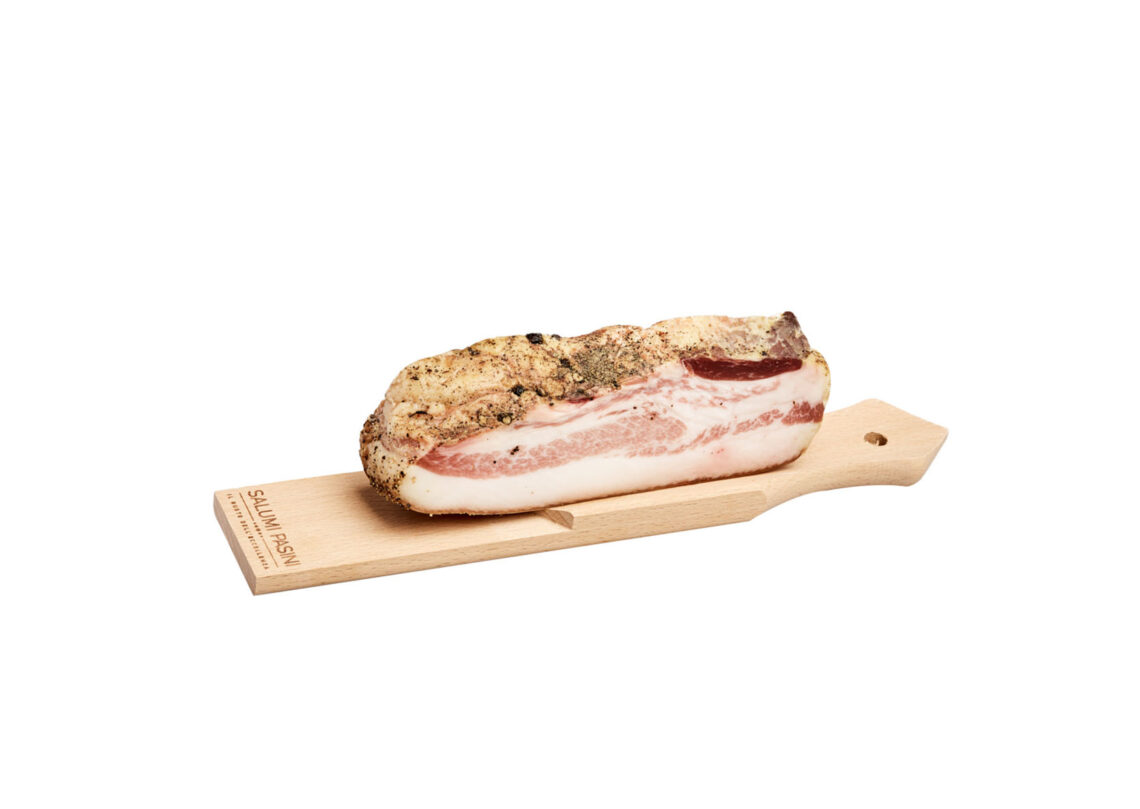 GUANCIALE SLICE WITH CUTTING BOARD 2