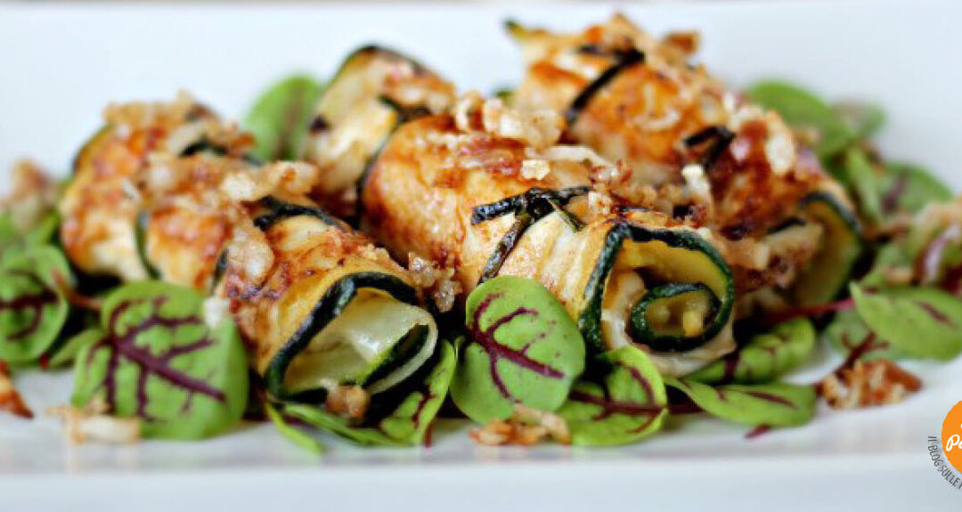 Rouleaux de poulet, courgettes et bacon
