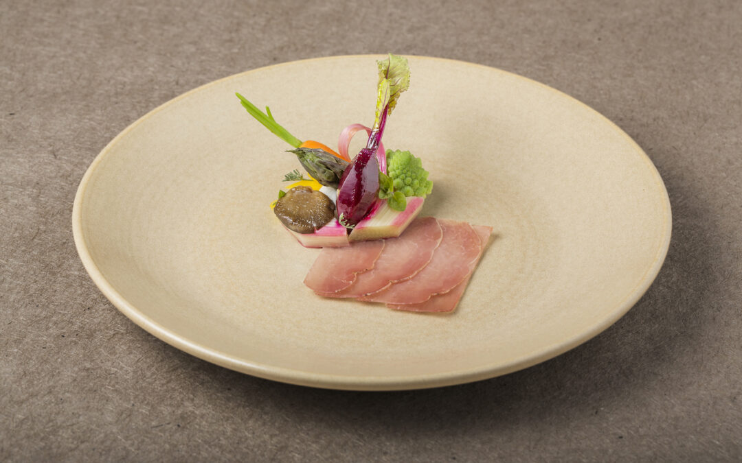 Schisc la bresaola et barigoule de legumes