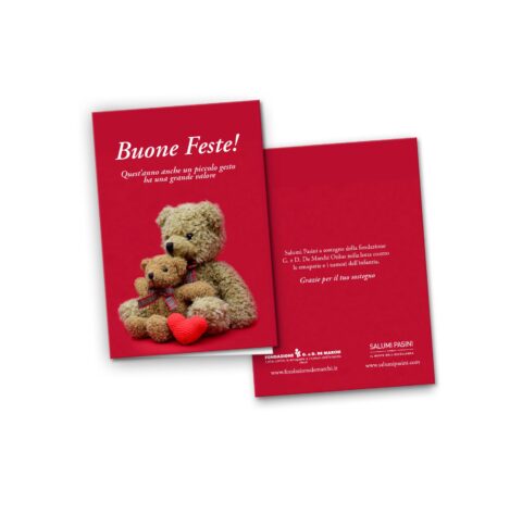 GREETINGS CARD WITH TEDDY BEAR DE MARCHI FOUNDATION