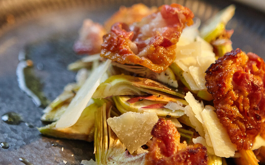 Salade d’artichauts avec bacon