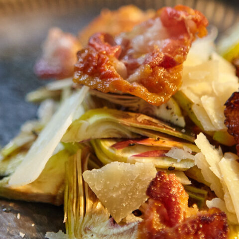 Salade d’artichauts avec bacon